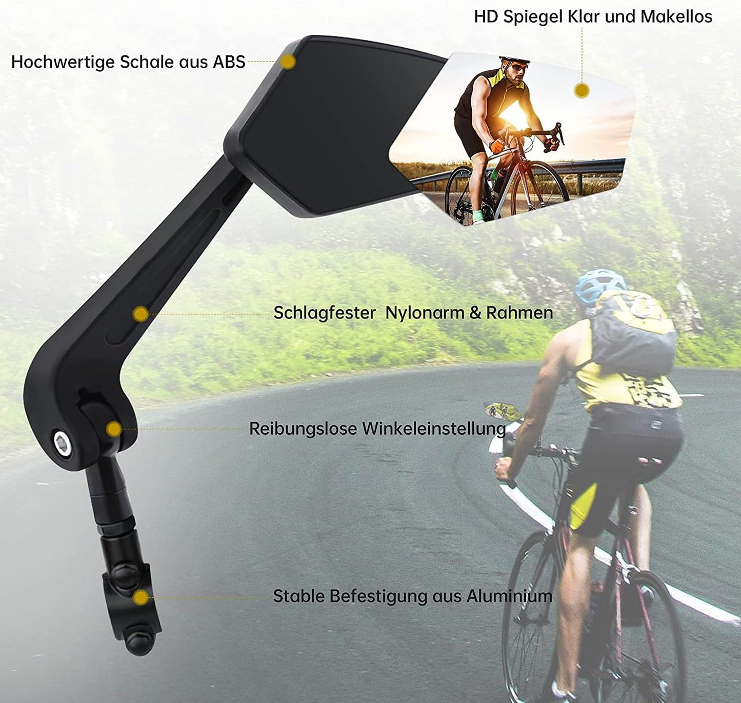Fahrrad-Rückspiegel-Set Vista