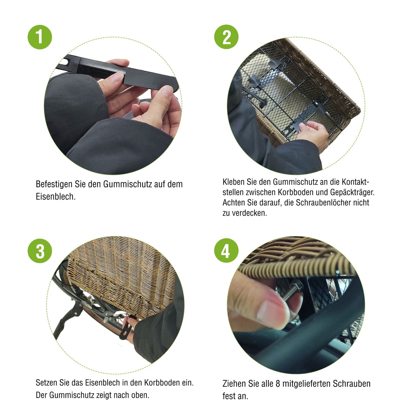 Gepäckträgerkorb im Vintage-Look