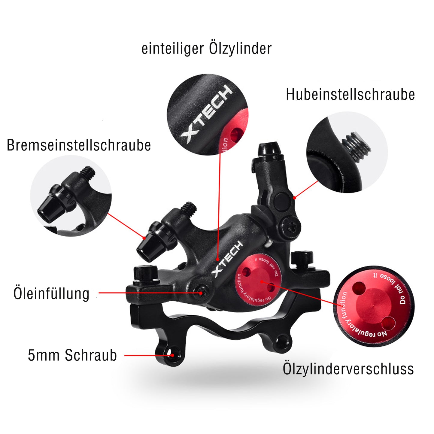 Hydraulisches Scheibenbremsen-Set für E-Bikes R6 / R6 Neo / R8 Flex , Flex II / R8 Ranger