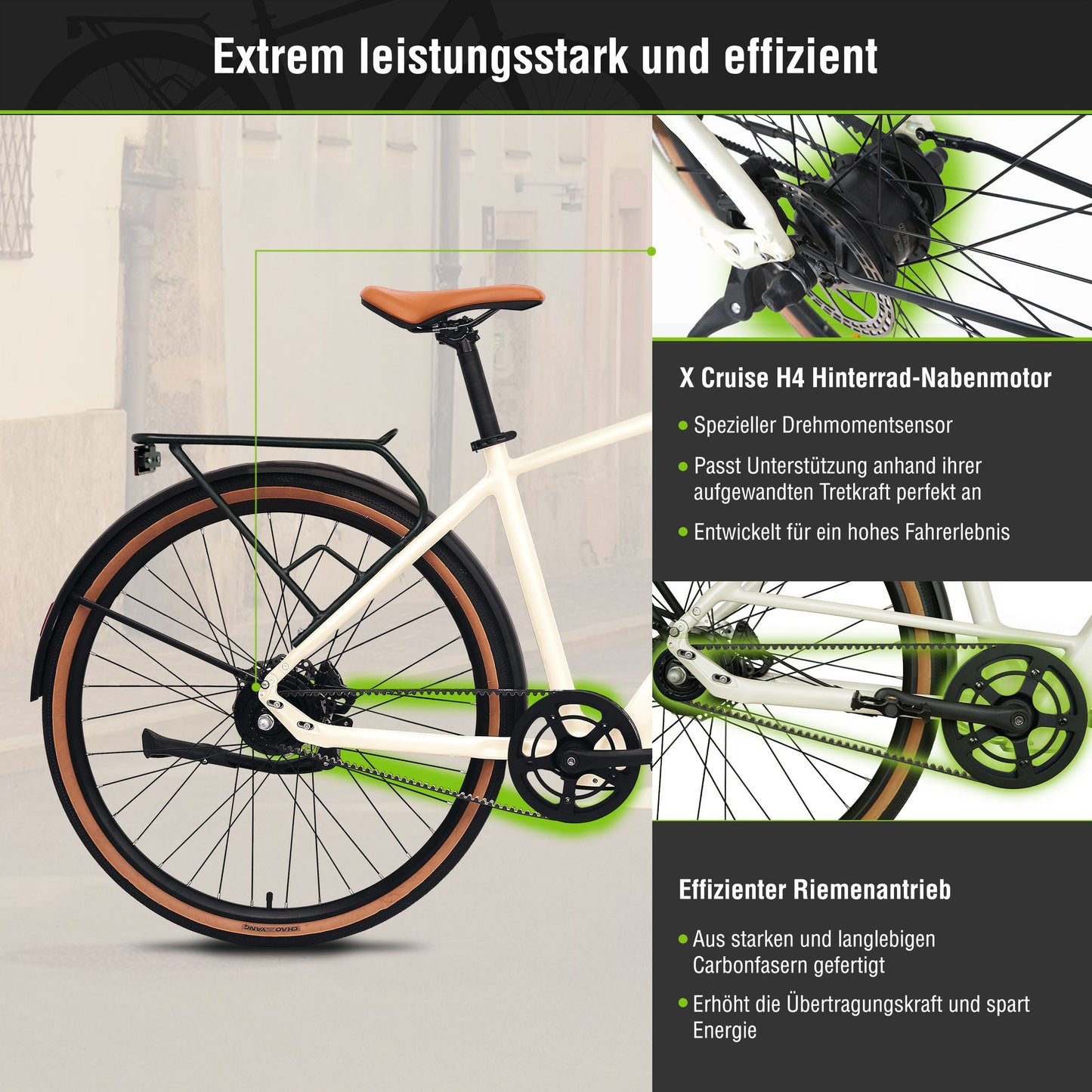 Urban City E-Bike C3M Roma II mit KI-Unterstützung