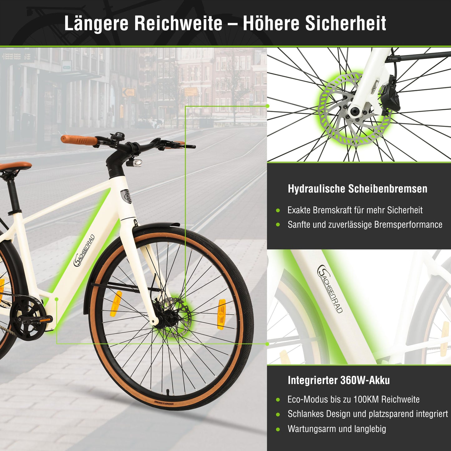 Urban City E-Bike C3M Roma II mit KI-Unterstützung