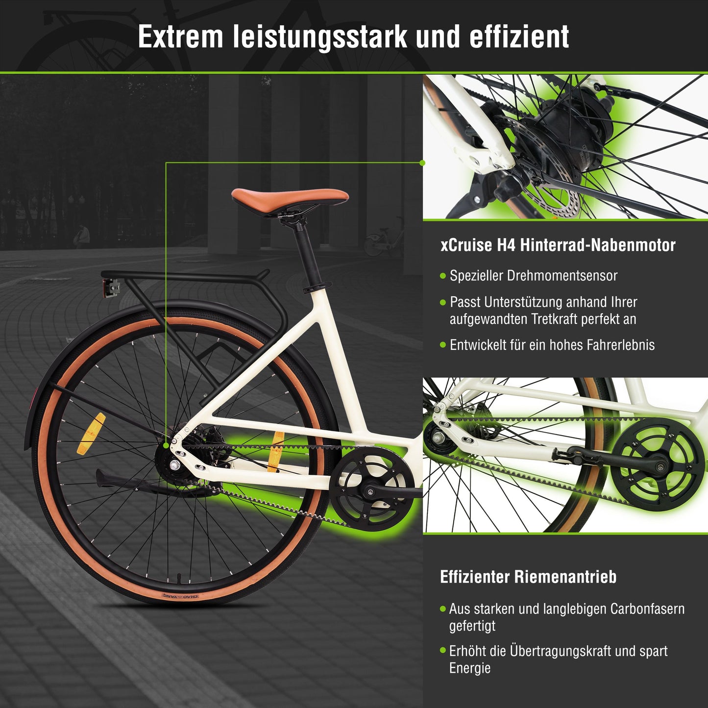 Urban City E-Bike C3V Roma II mit KI-Unterstützung