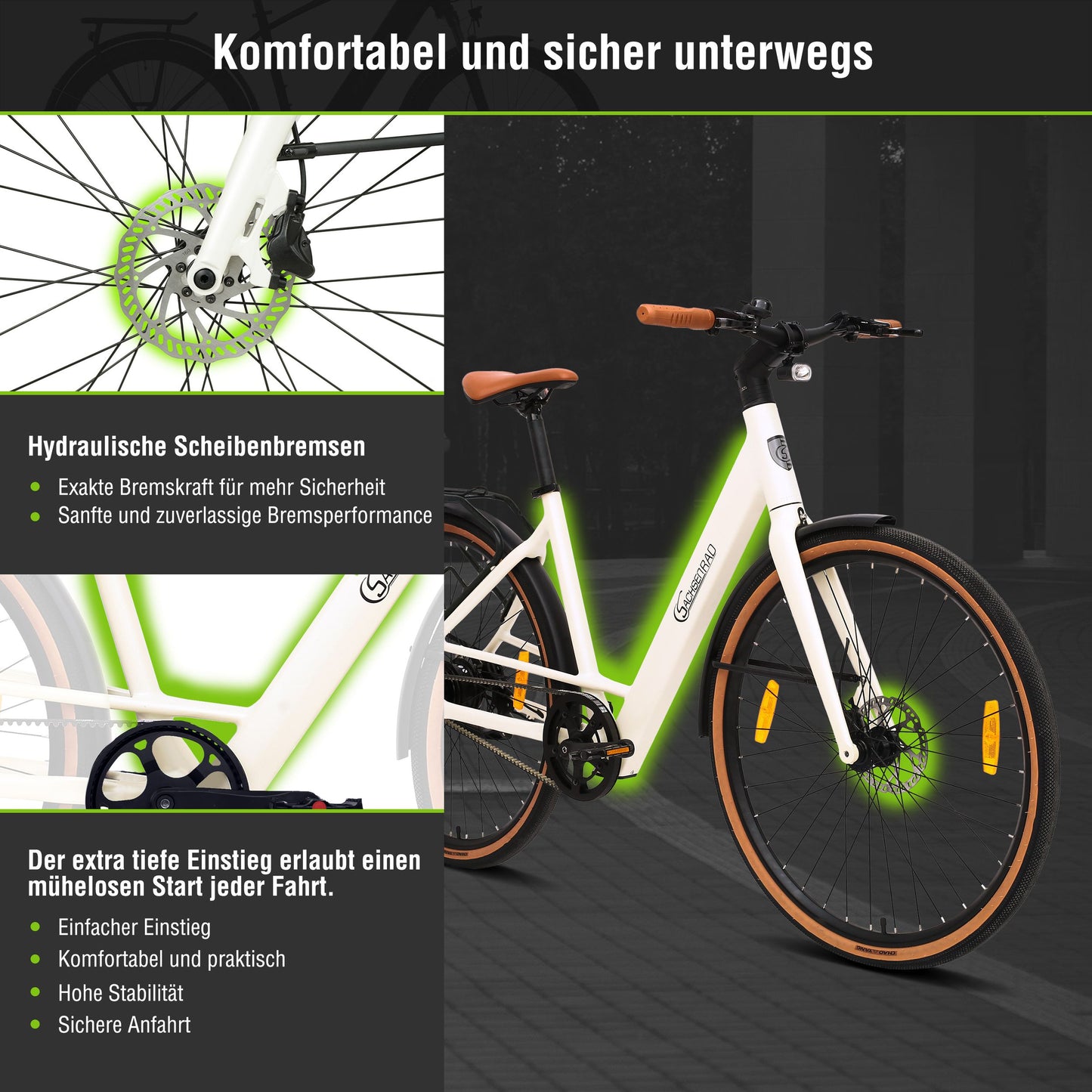 Urban City E-Bike C3V Roma II mit KI-Unterstützung