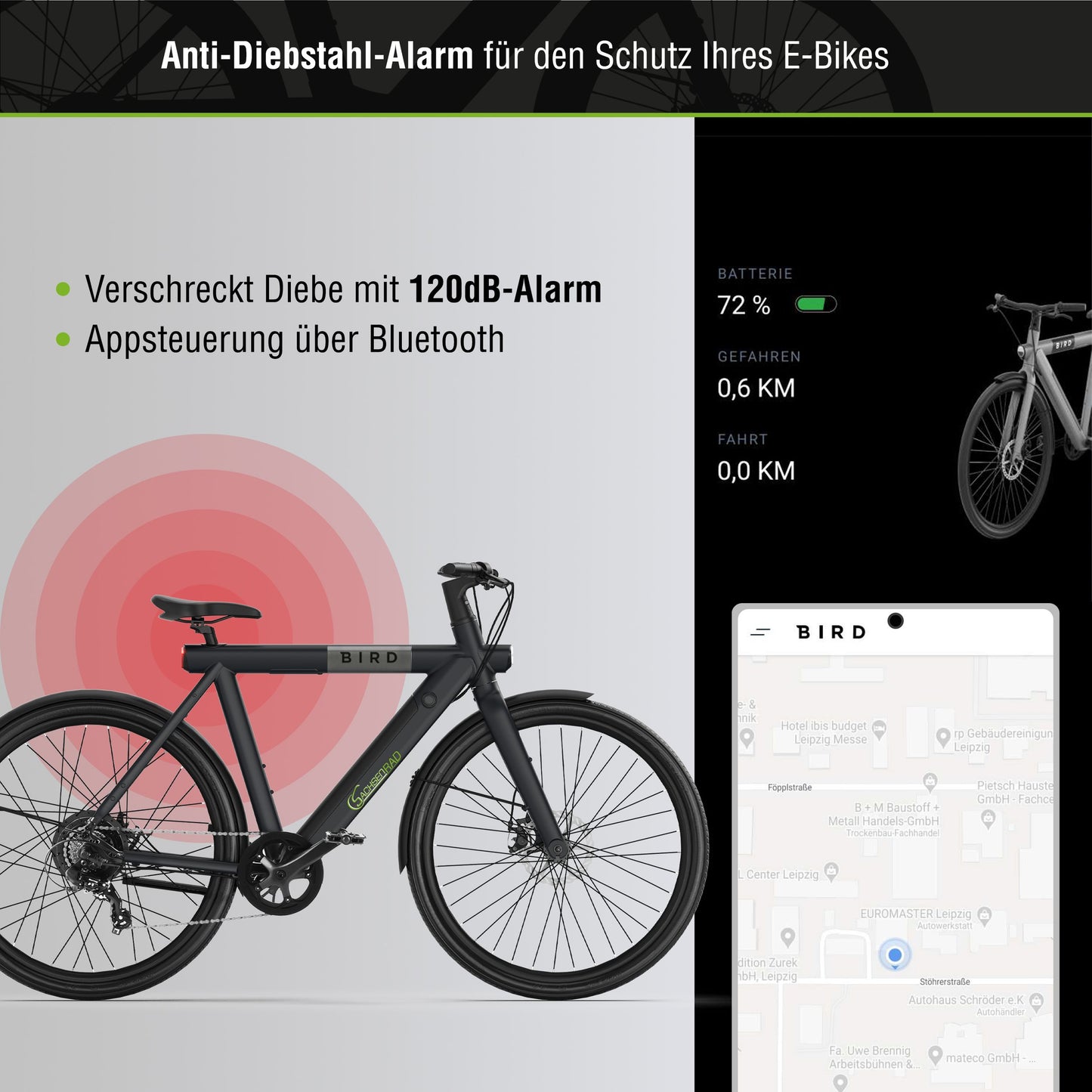 xBird Urban E-City-Bike C6M Connect