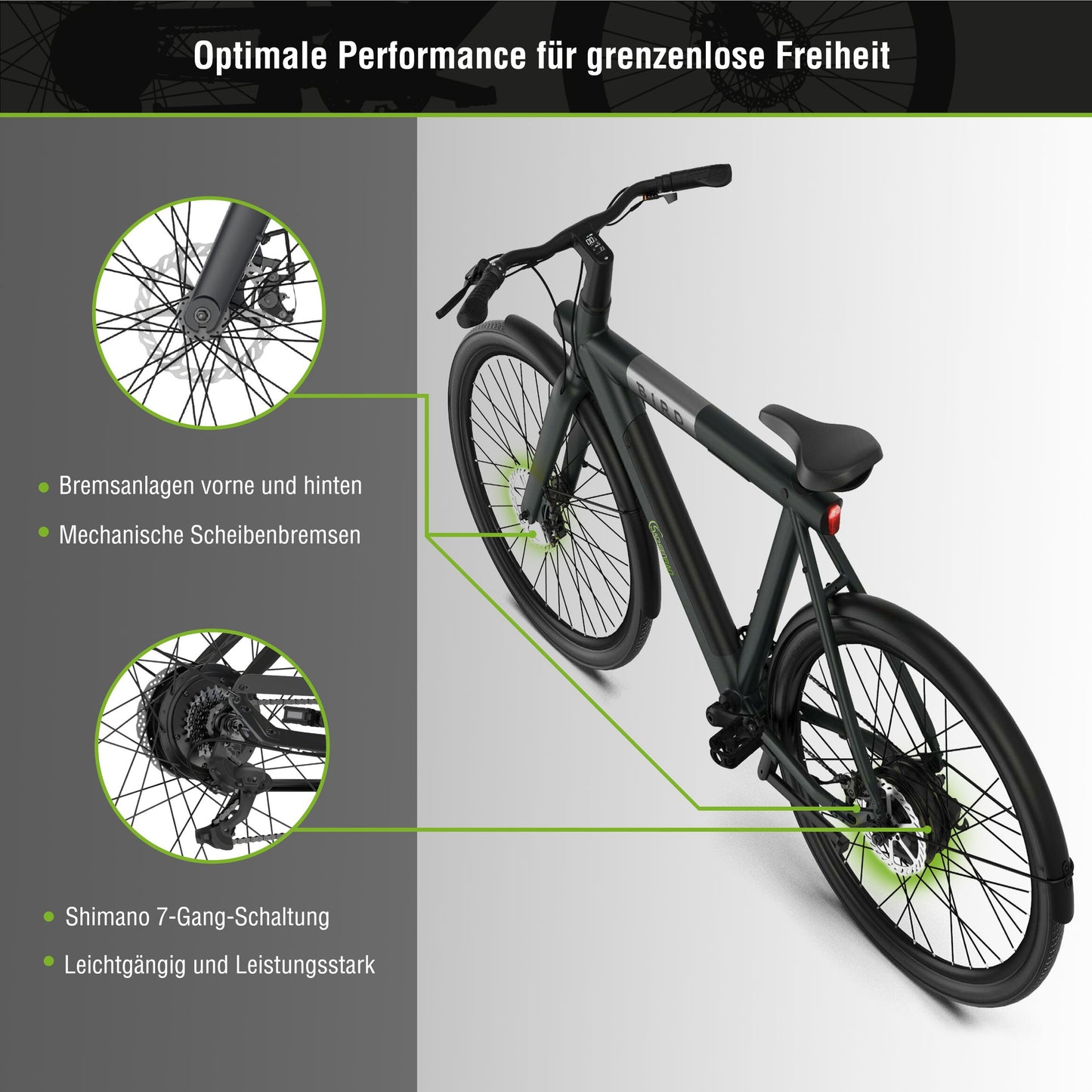 xBird Urban E-City-Bike C6M Connect