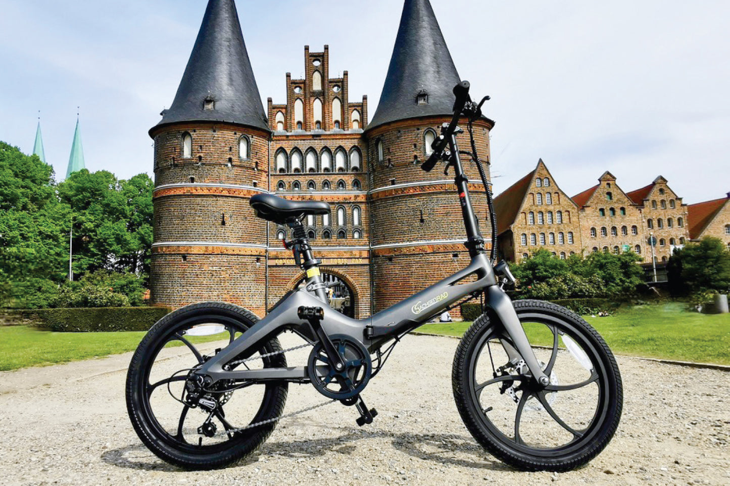 E-Faltrad F11 Pro MagPuma mit Transporttasche und Rückspiegel