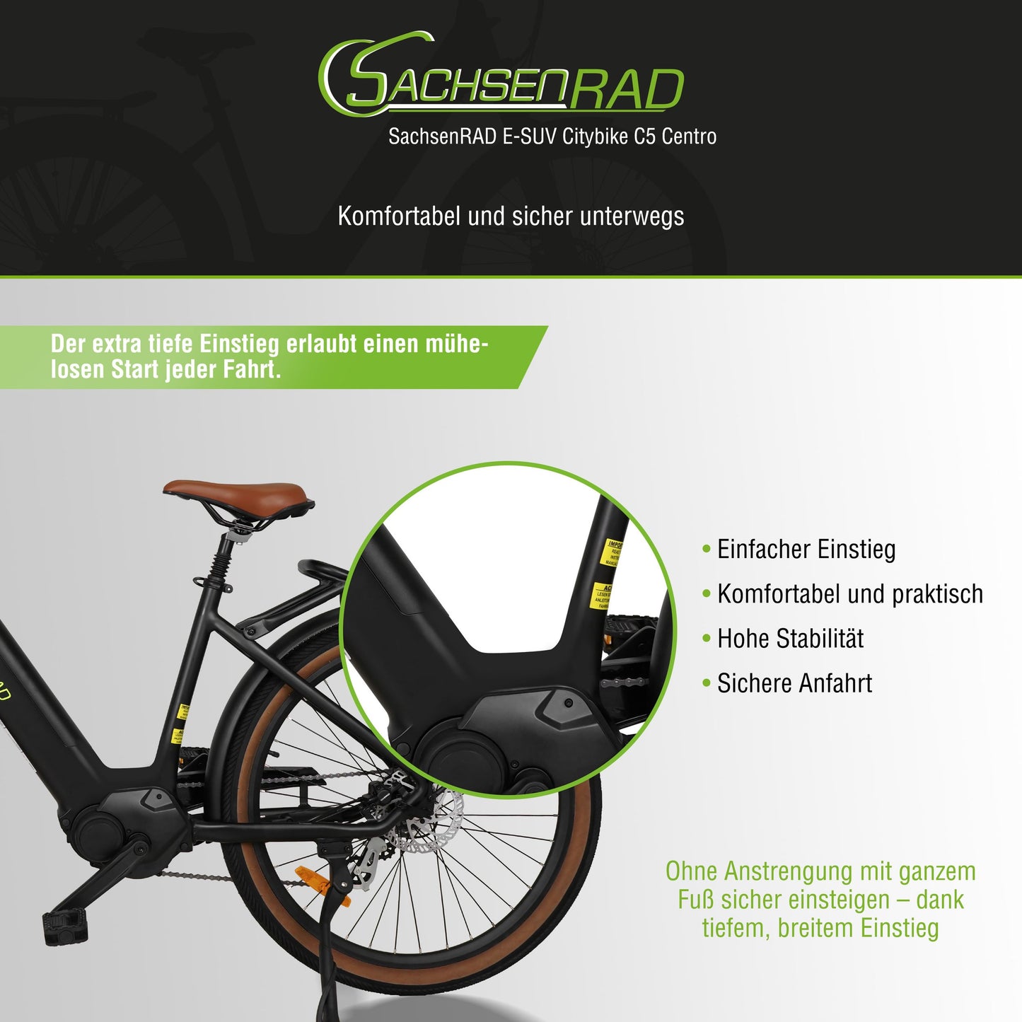 E-SUV CityBike C5 Centro with anti-theft device