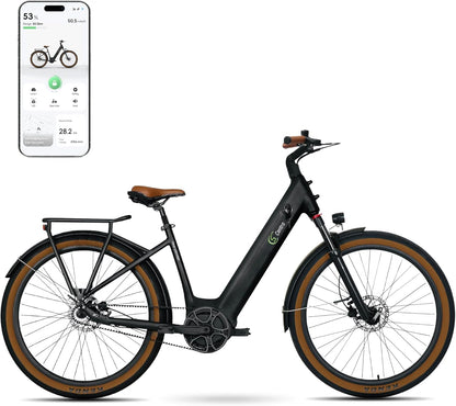 Das SachsenRAD E-SUV CityBike C5R Centro ist ein Allround Ebike für Stadt und Gelände mit speziell entwickelten Mittelmotor und Riemenantrieb. Das 28 Zoll E-Bike