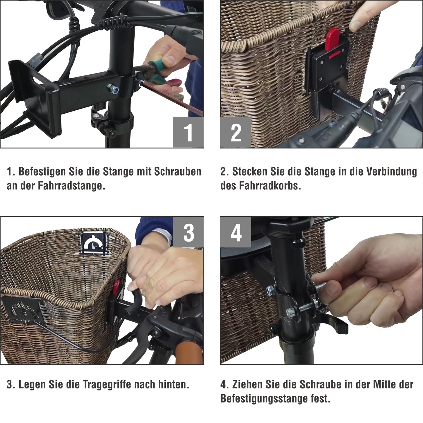 Lenkerkorb mit Tragegriff