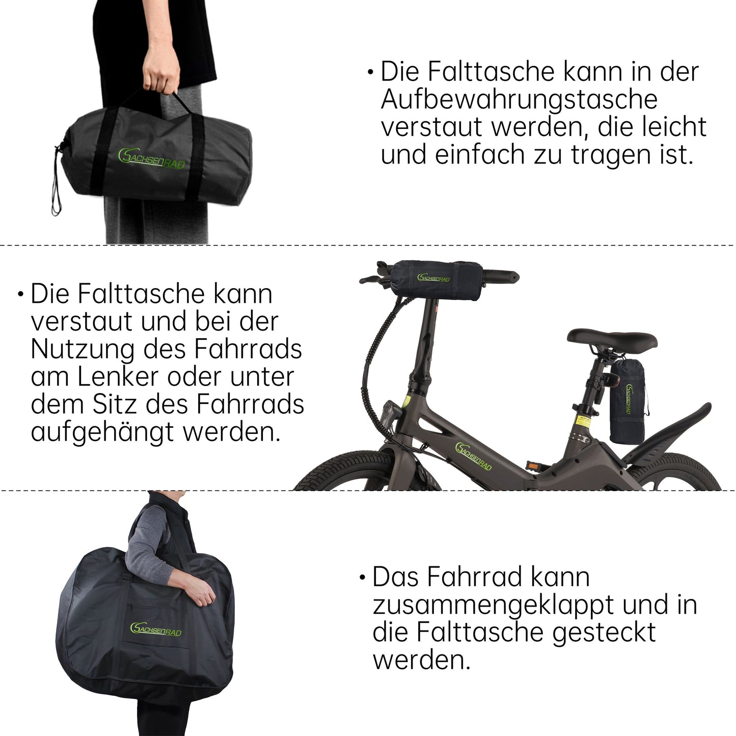 Faltrad-Transporttasche für SachsenRAD F2 / F11 / F12