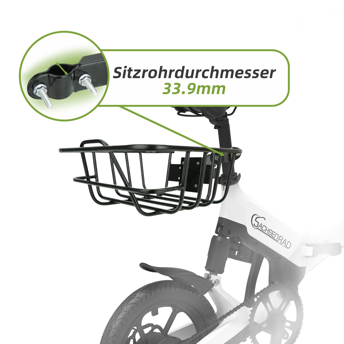 Bicycle basket F Pro for SachsenRAD F11 F12