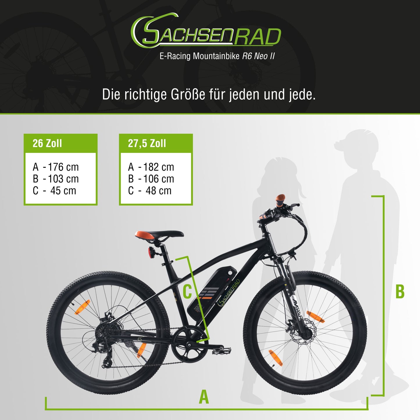 E-Racing MTB R6 Neo II Hybrid 500Wh mit TÜV