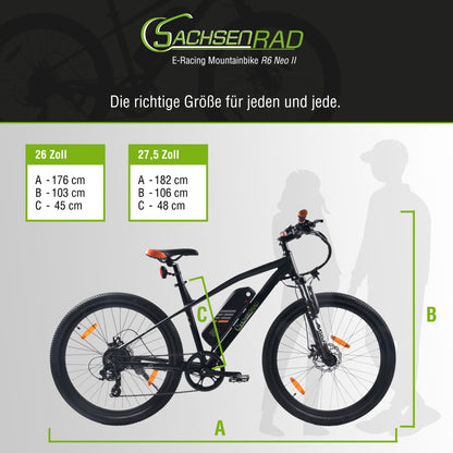 E-Racing MTB R6 Neo II Hybrid 500Wh mit TÜV