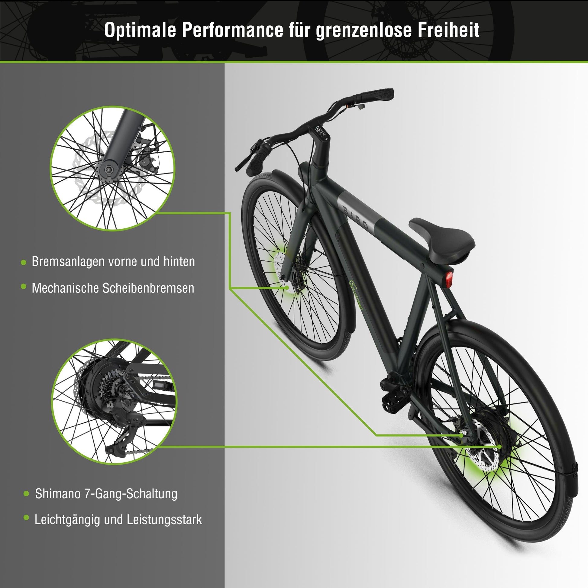 neckermann citybike SachsenRAD xBird E-CityBIKE C6M Connect günstiges E-Bike