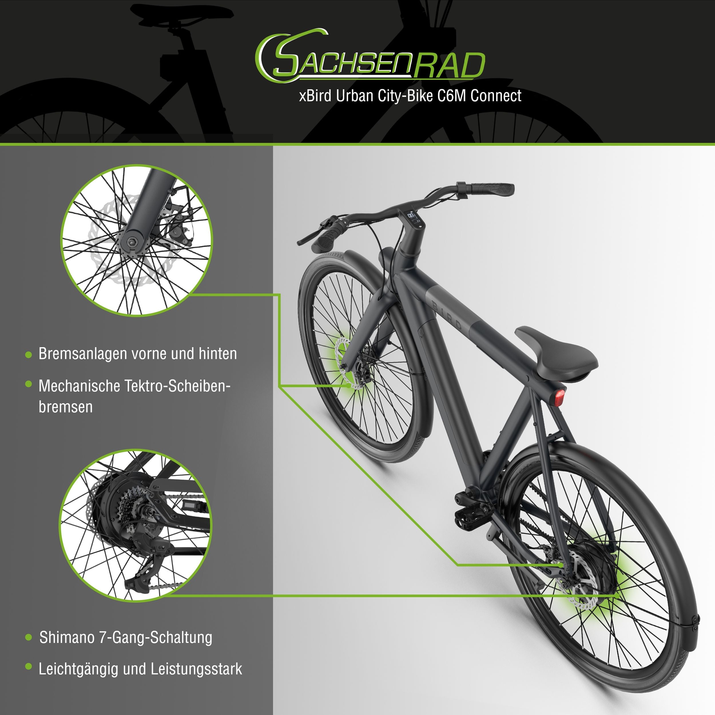 xBird Urban City-Bike C6M Connect