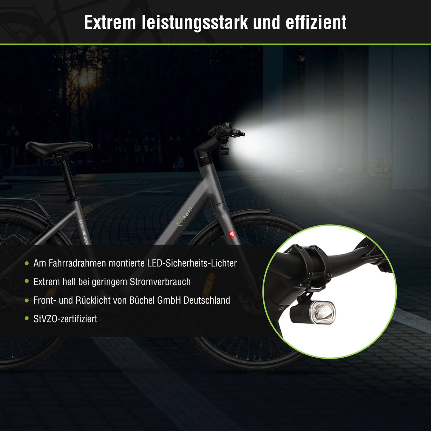 Urban City E-Bike C3V Roma II, grau, mit KI-Unterstützung