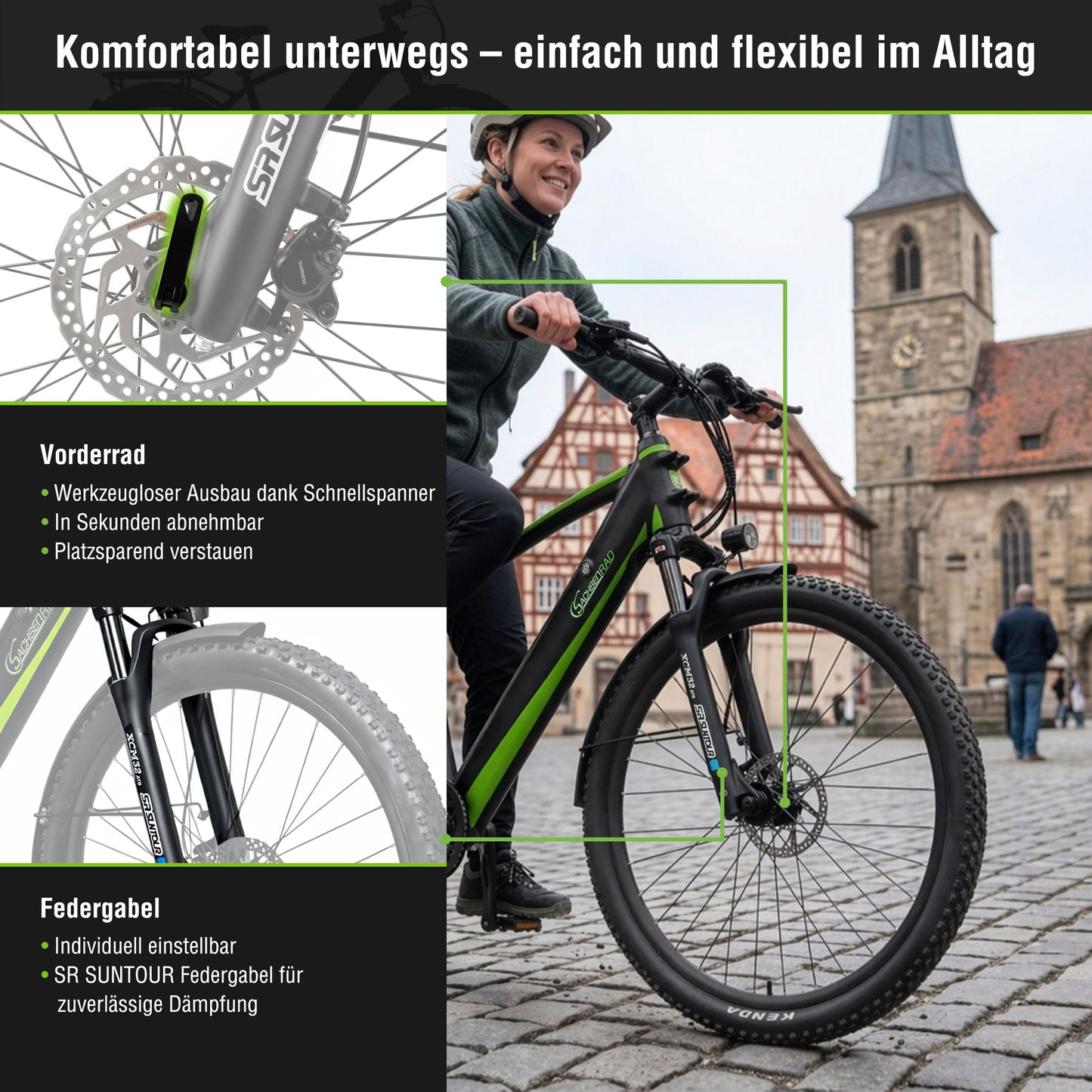 E-Trekking Mountainbike R8T Flex III mit Gepäckträger