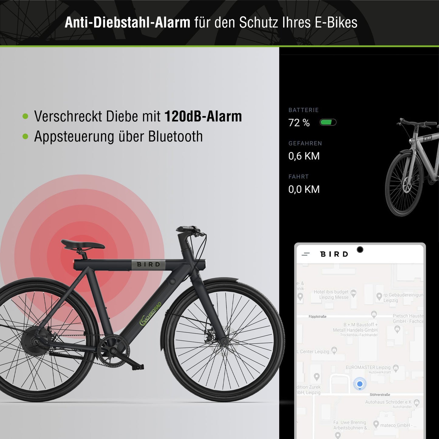 [Gebraucht] xBird C6R Connect Urban E-City-Bike – mit Riemenantrieb