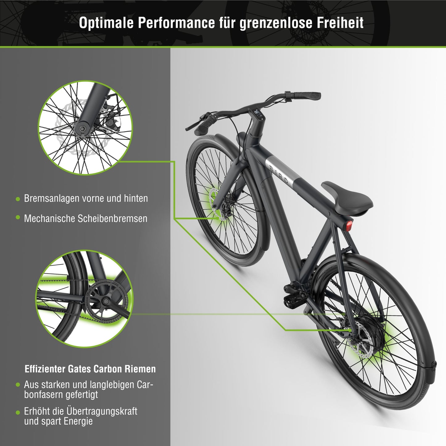 [Gebraucht] xBird C6R Connect Urban E-City-Bike – mit Riemenantrieb