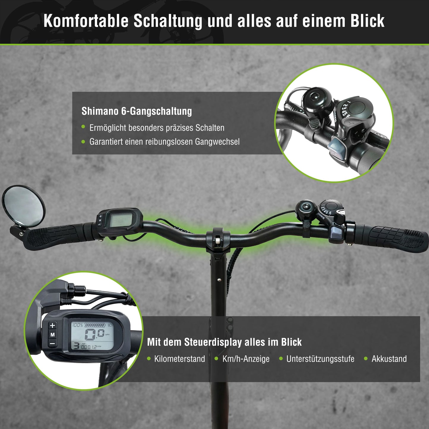 E-Faltrad F11 Pro MagPuma mit Transporttasche und Rückspiegel