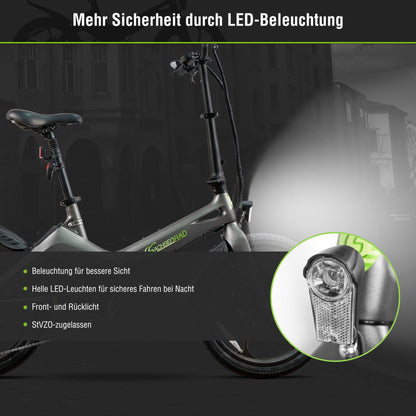 E-Faltrad F11 Pro MagPuma mit Transporttasche und Rückspiegel