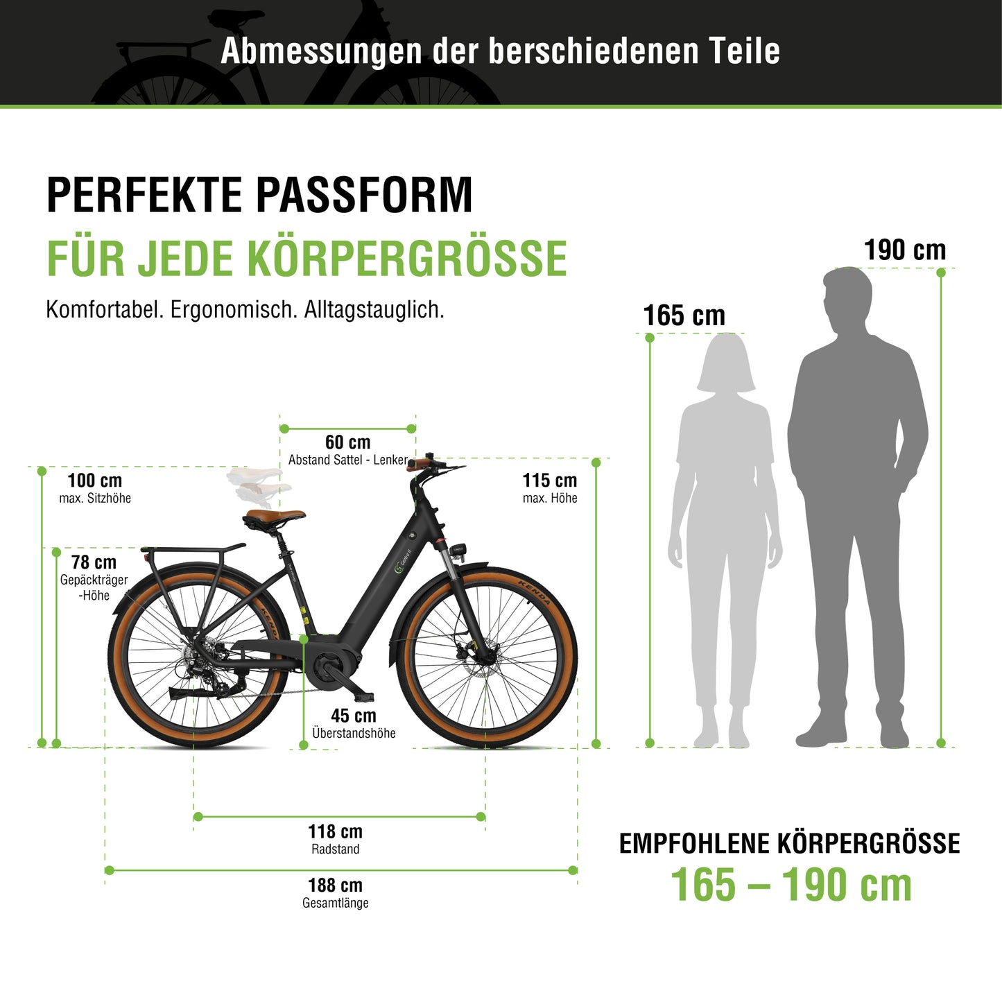 E-SUV CityBike C5 Centro II mit Diebstahlsicherung