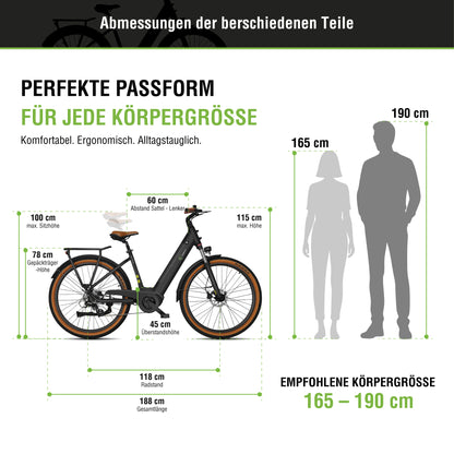 E-SUV CityBike C5 Centro II mit Diebstahlsicherung