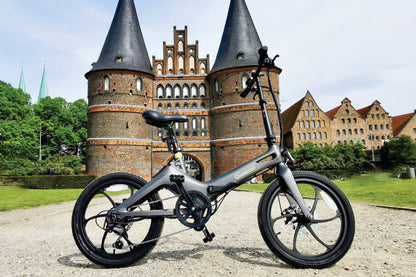 E-Faltrad F11 Pro MagPuma mit Transporttasche und Rückspiegel