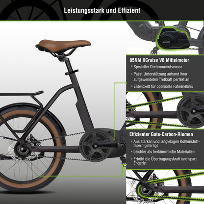 E-Faltrad F3B Centro mit Rücktrittbremse