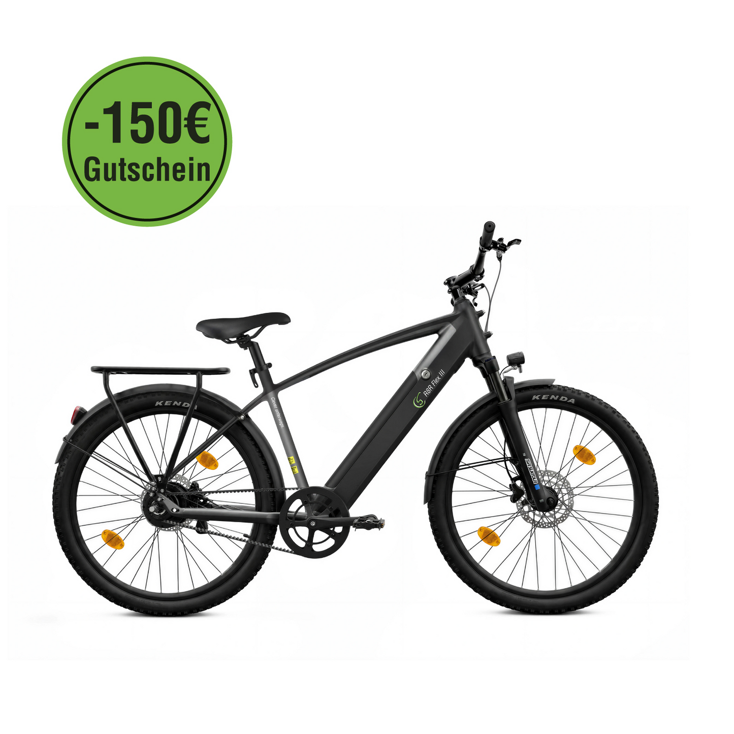 E-Trekking-Bike R8R Flex III mit Gepäckträger