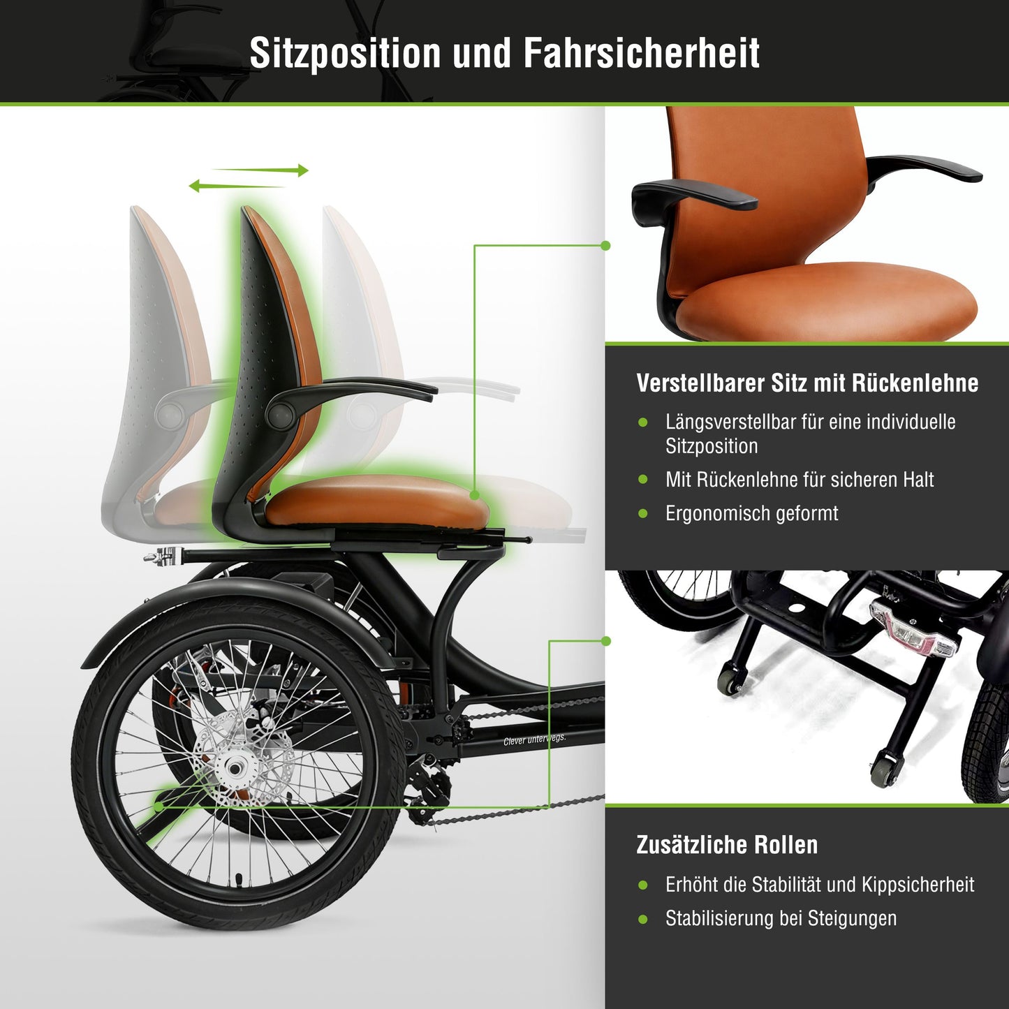 [Gebraucht] E-Dreirad T6 Comfort, faltbar