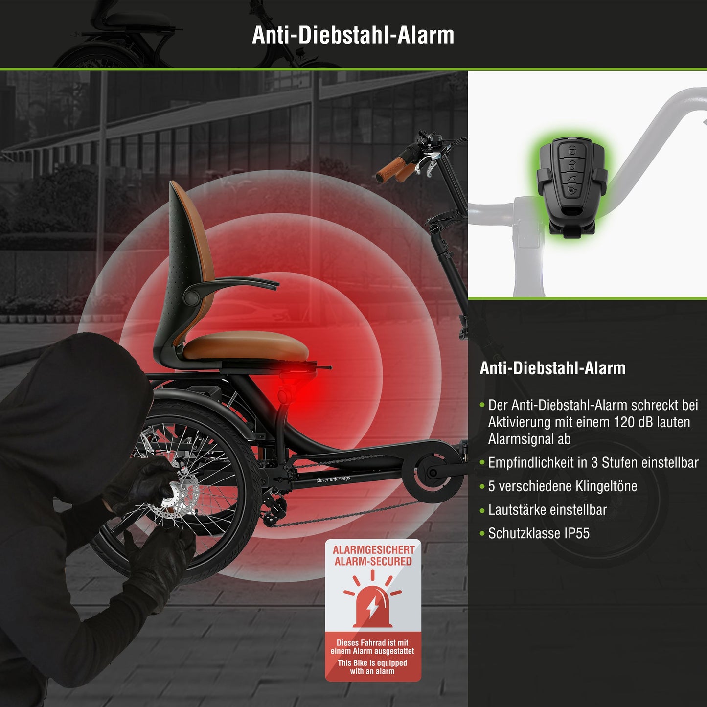 [Gebraucht] E-Dreirad T6 Comfort, faltbar