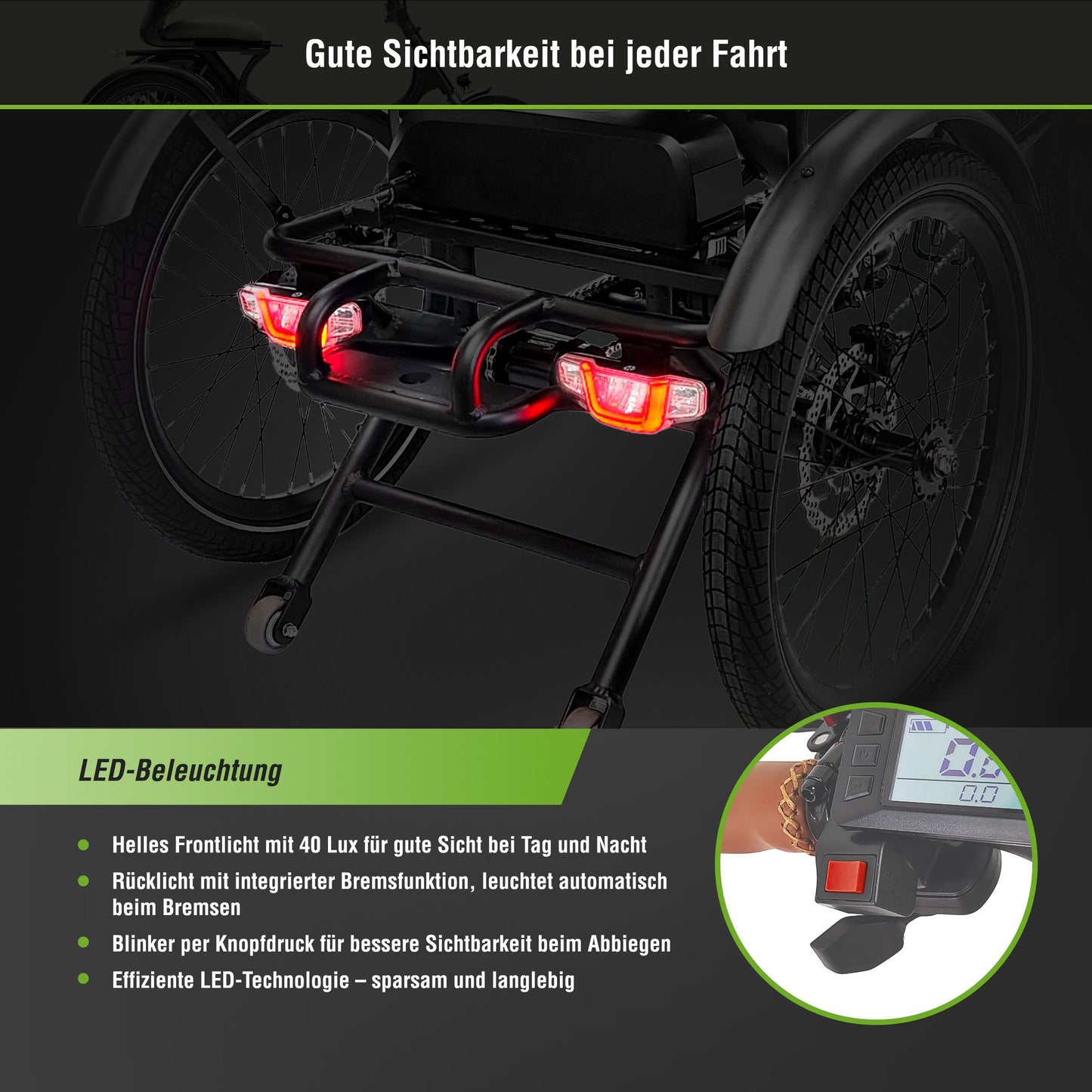 [Gebraucht] E-Dreirad T6 Comfort, faltbar