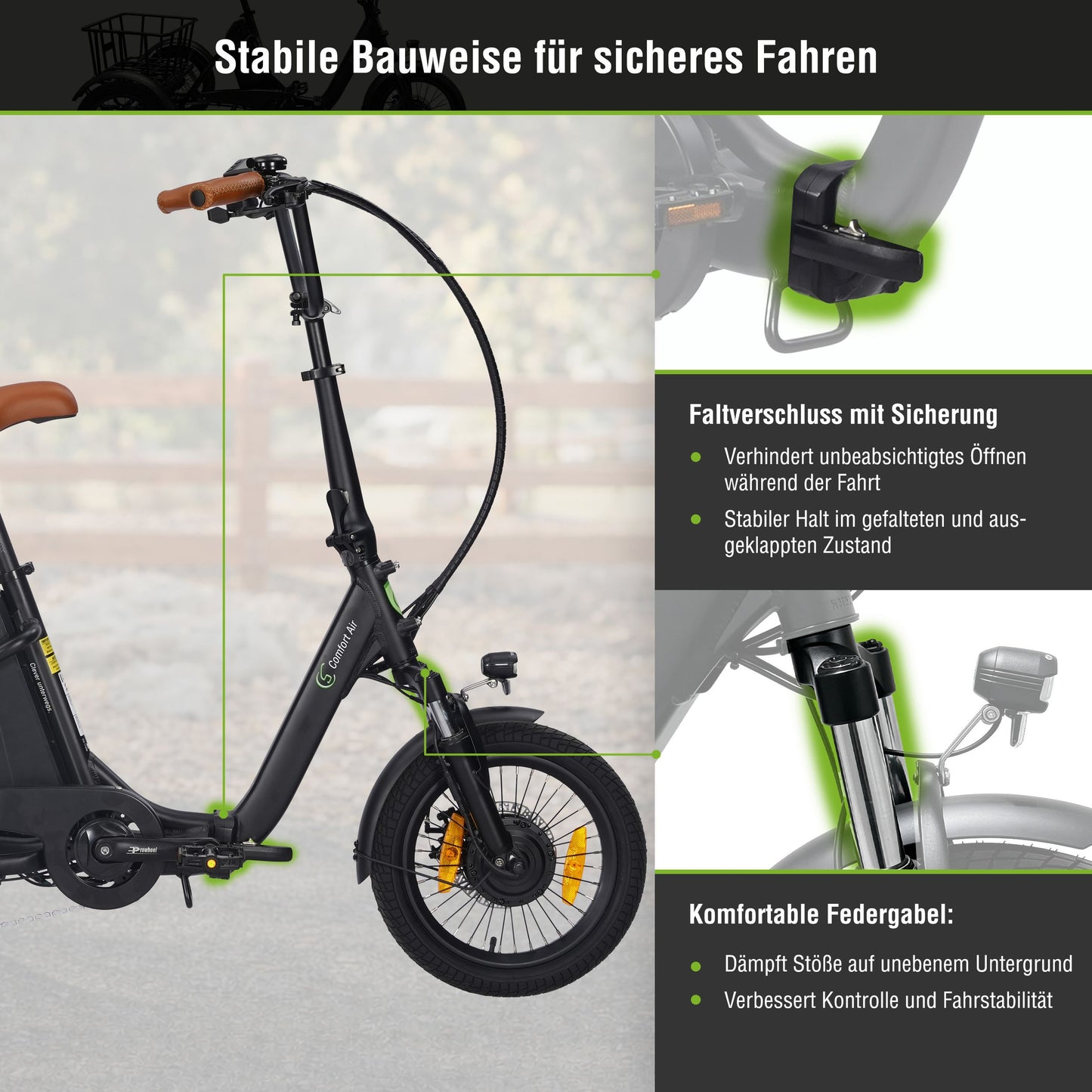 [Gebraucht] E-Lastenrad  T6S Comfort Air, faltbar