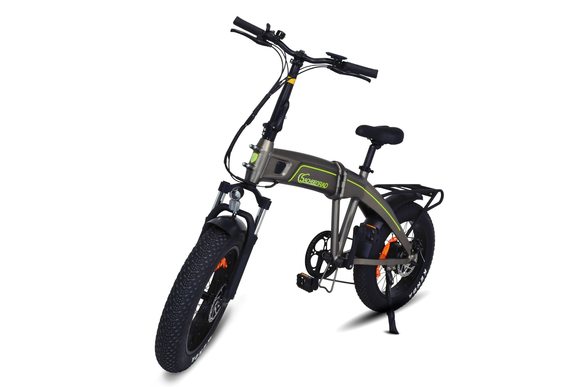 doc green e-klapprad SachsenRAD E-Folding Bike Klapprad F6 Safari 20" Zoll StVZO Fatbike | Interne Kabelführung