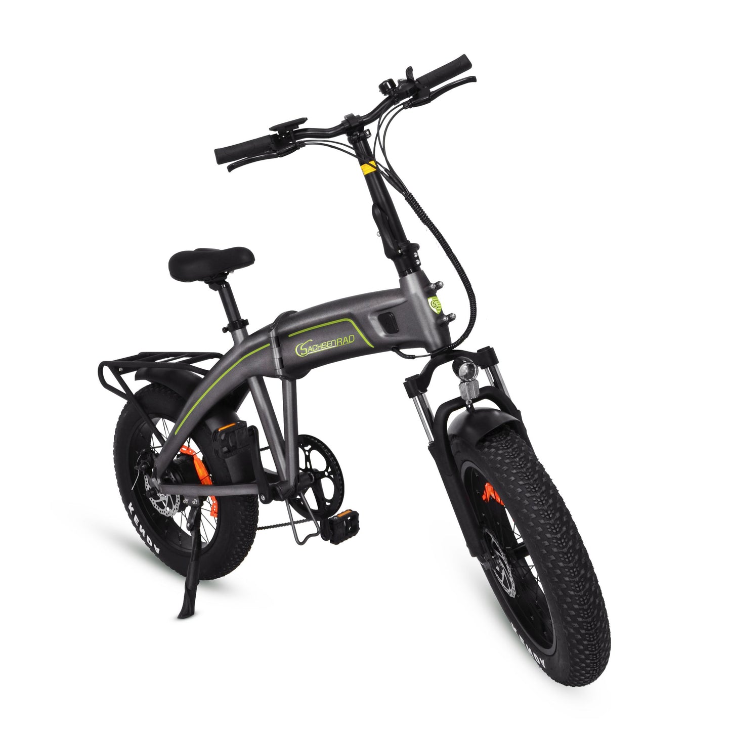 SachsenRAD, E-Folding Bike, Klapprad F6 Safari 20 Zoll, Fatbike, StVZO, Interne Kabelführung, Eloxierung, Ebike, Elektrofahrräder, Citybike, Klappbar, MTB Pedelec e-Fatbike, starker Geländermotor, LCD Display, Damen, Herren